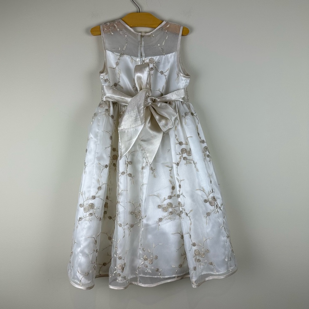 Bonnie Jean girl’s occasion embroidered dress size 6X - Picture 2 of 4
